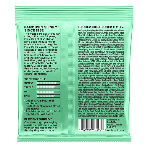 Ernie Ball - Encordado Hyper Slinky Para Guitarra Eléctrica, Niquel 0.008-0.042 Mod.2229_38