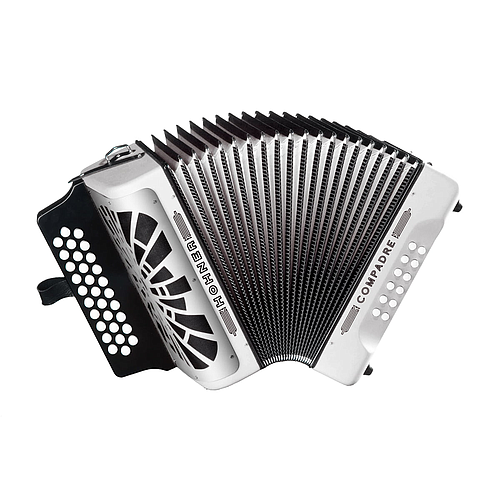 Hohner - Acordeon Compadre, Diat.Sol-Do-Fa, Color: Blanco Mod.A48231