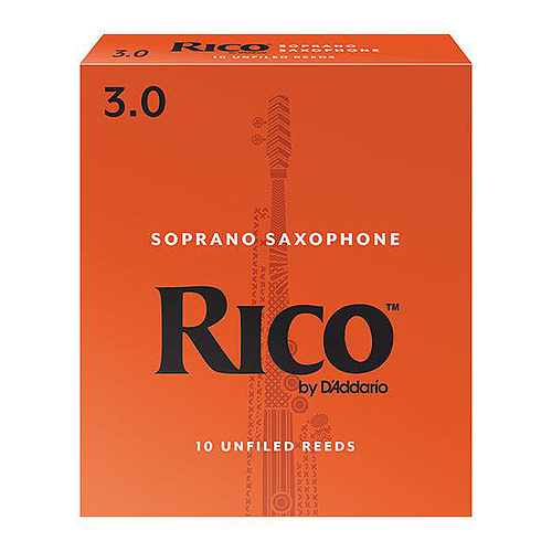 D'Addario - 10 Cañas Rico para Saxofón Soprano, Medida: 3 Mod.RIA1030_24
