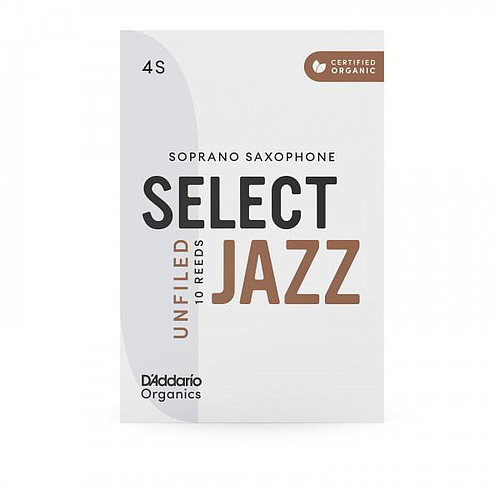 D'Addario - 10 Cañas Rico Select Jazz Unfiled para Sax Soprano, Medida: 4S Mod.RRS10SSX4S(10)_31