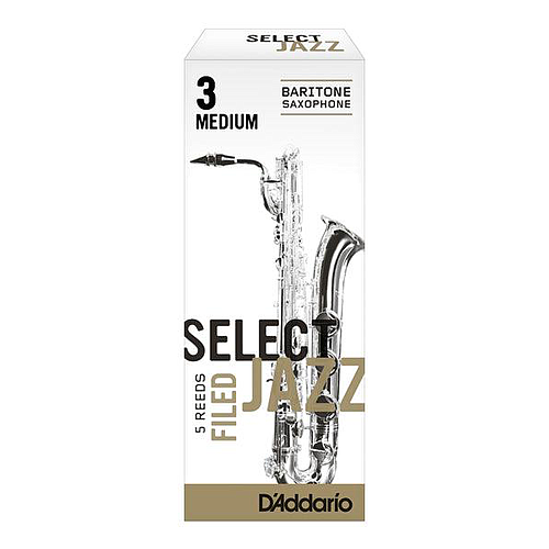 D'Addario - 5 Cañas Select Jazz Filed para Sax Baritono, Medida: 3M Mod.RSF05BSX3M(5)_57