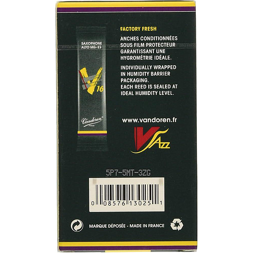Vandoren - 10 Cañas V16 para Saxofón Alto, Medida: 2 Mod.SR702_59