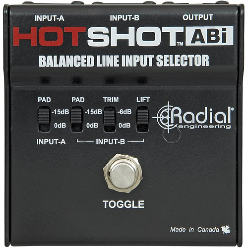 Radial - Pedal Selector Balanceado entre 2 Entradas Mod.HotShot ABi_16