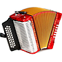 Hohner - Acordeon Corona II Diatónico Sol-Do-Fa, Color: Rojo con Mochila Mod.A5623_31