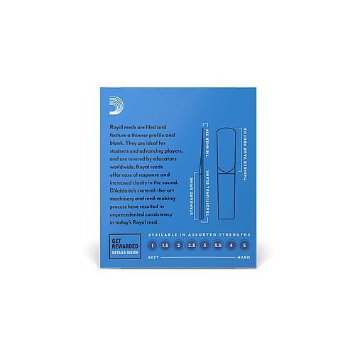 Rico - Cañas Royal para Clarinete Sib, 10 Piezas Medida: Varias Mod.RCB10___4