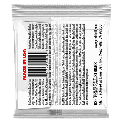 Ernie Ball - Cuerdas Custom para Guitarra Eléctrica, 6 Piezas Acero .016 Mod.1016_40