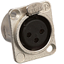Neutrik - Conector XLR Hembra 3 Polos Serie D Para Chasis Mod.NC3FD-L-1_3