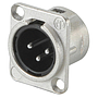 Neutrik - Conector XLR Macho 3 Polos Serie D Para Chasis Mod.NC3MD-L-1_6