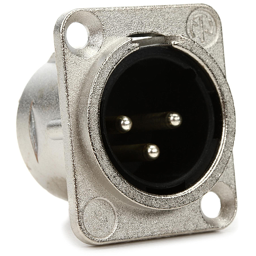 Neutrik - Conector XLR Macho 3 Polos Serie D Para Chasis Mod.NC3MD-L-1_8