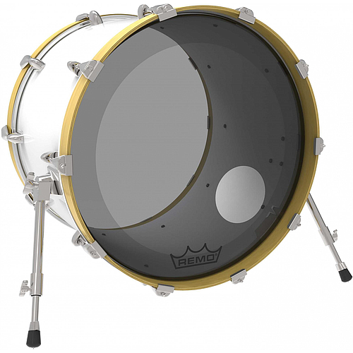Remo - Parche Colortone Powerstroke P3, Tamaño: 22" con Perf. 5" Color: Gris Mod.P3-1322-CT-SMOH_211