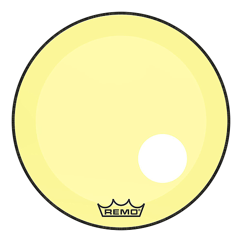 Remo - Parche Colortone Powerstroke P3, Tamaño: 22" con Perf. 5" Color: Amarillo Mod.P3-1322-CT-YEOH_213
