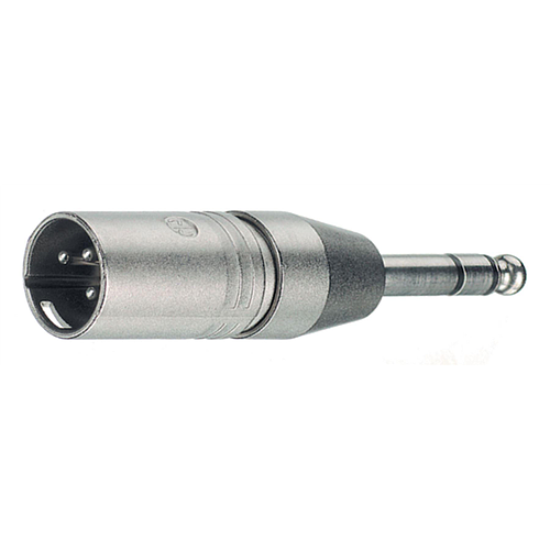 Neutrik - Adaptador XLR Macho de 3 Pines a Plug Estéreo 1 4  Mod.NA3MP_94