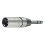 Neutrik - Adaptador XLR Macho de 3 Pines a Plug Estéreo 1 4  Mod.NA3MP_94