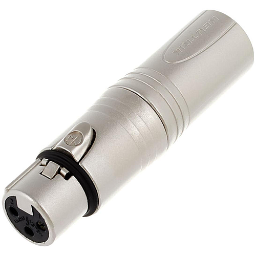 Neutrik - Adaptador XLR Hembra de 3 Pines a XLR Macho de 3 Pines Mod.NA3FM_362