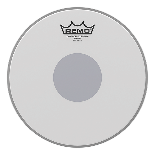 Remo - Parche Controlled Sound Coated, Tamaño: 10" Centro Negro Mod.CS-0110-10_11