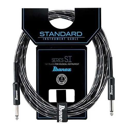 Ibañez - Cable para Instrumento SI, Negro/Gris Tamaño: 3.05 mts. Recto/Recto Mod.SI10-CCT_2