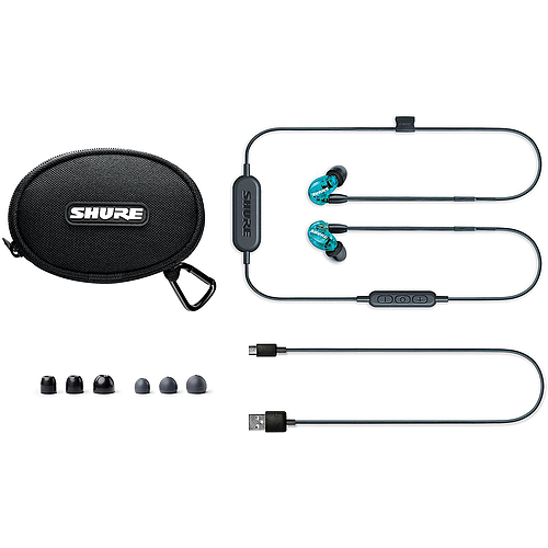 Shure - Audífonos In-Ears Bluetooth Aislantes de Sonido, Color: Azúl Mod.SE215SPE-B-BT1_16