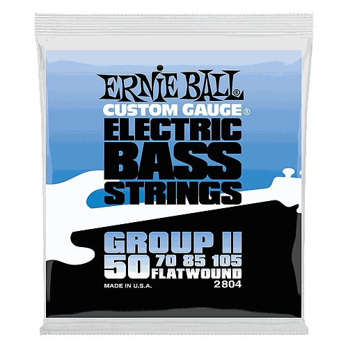 Ernie Ball - Encordado para Bajo Eléctrico Flatwound Group II, .050 - .105 Mod.2804