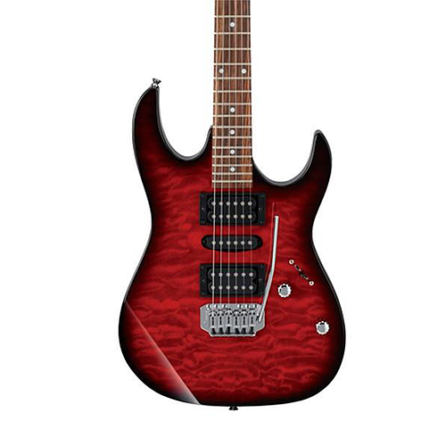 Ibañez - Guitarra Eléctrica RX Zurda, Color Roja Transparente Mod.GRX70QAL-TRB