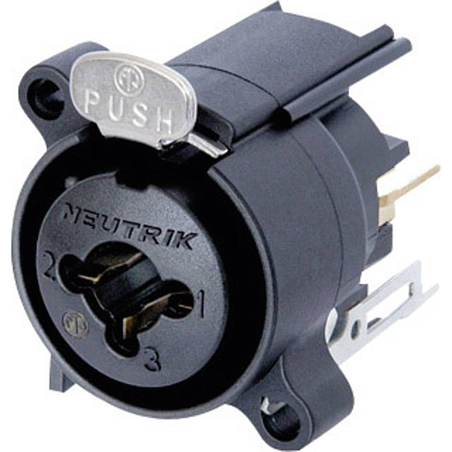 Neutrik - Combo XLR Hembra con Jack 1/4" para PBC, Montaje Vertical Mod.NCJ6FA-V