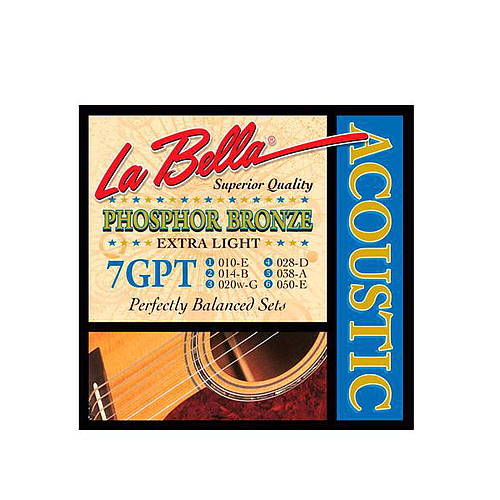 La Bella - Encordado para Guitarra Acústica Exligh BCE Mod.7GPT