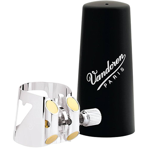 Vandoren - Abrazadera y Tapaboquilla Optimum para Clarinete Mi Bemol Mod.LC02P