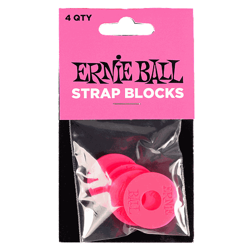 Ernie Ball - 4 Seguros de Plástico para Tahali, Color: Rosa Mod.5623