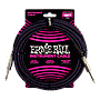 Ernie Ball - Cable de Audio Recto/Recto, Tamaño: 5.486 Mts., Color: Morado/Negro Mod.6395