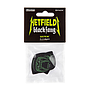 Dunlop - 6 Plumillas James Hetfield Black Fang Custom para Guitarra, Tamaño: 1.14mm Mod.PH112P114